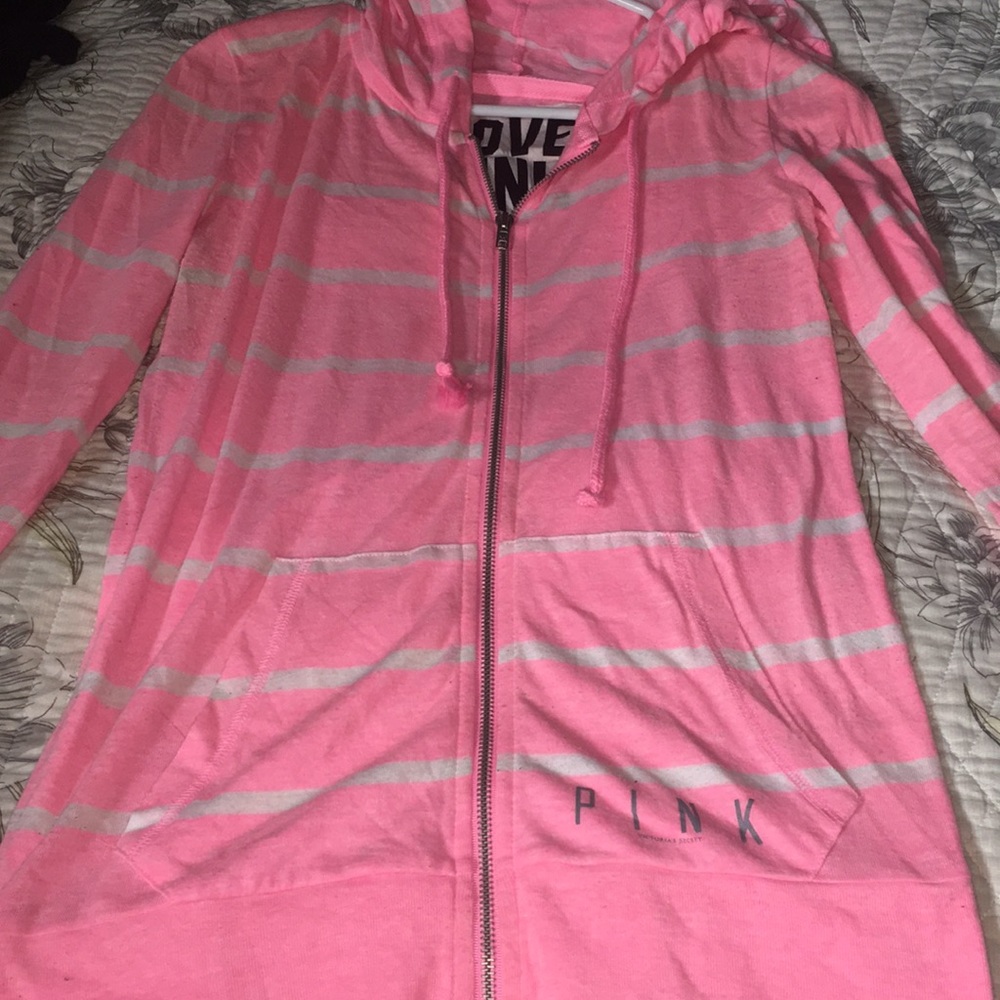 VS PINK Striped Hoodie
